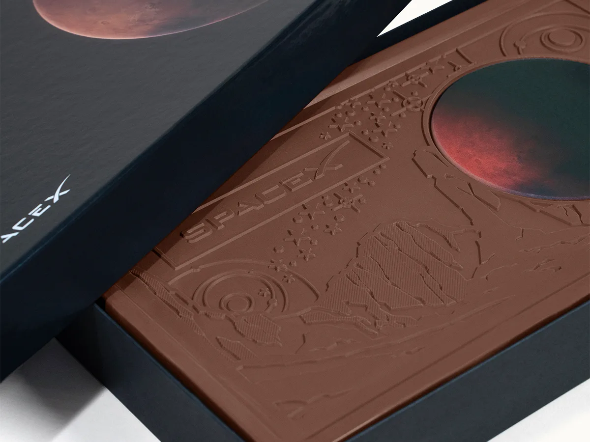 Giant 2lb. Engraved Combo Chocolate Bar with Luxury Custom Packaging view 2