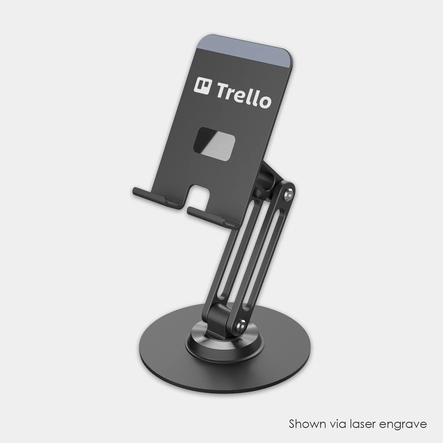 Evo XL - Aluminum Phone and Tablet Stand Featuring Adjustable Height and Rotating Base