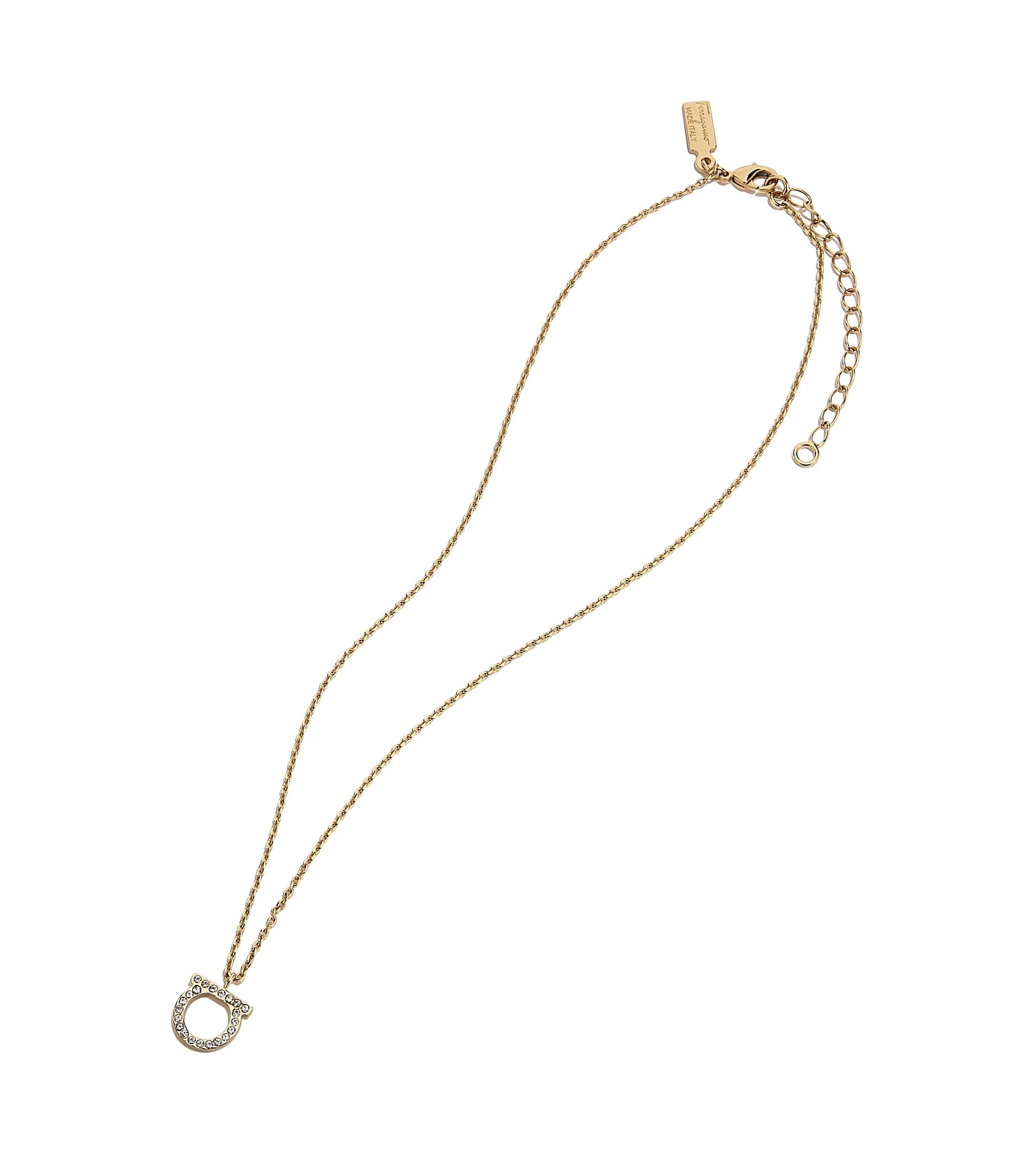 Salvatore Ferragamo Gancini Crystal Necklace