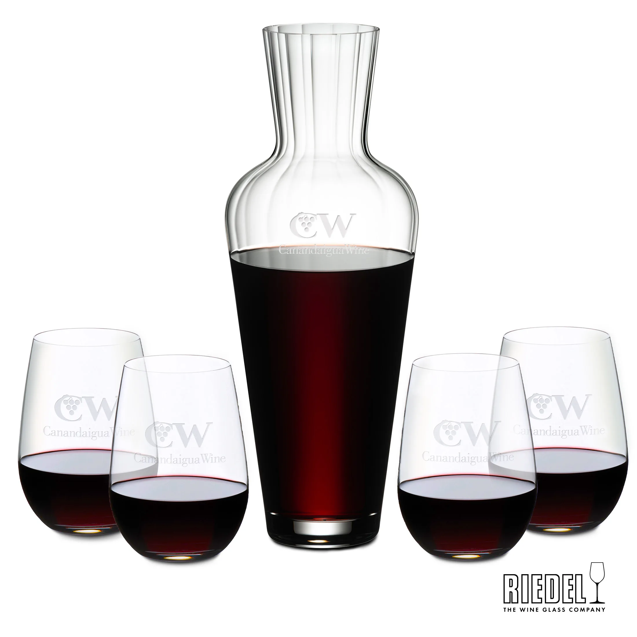 Decanter & 4 Wine