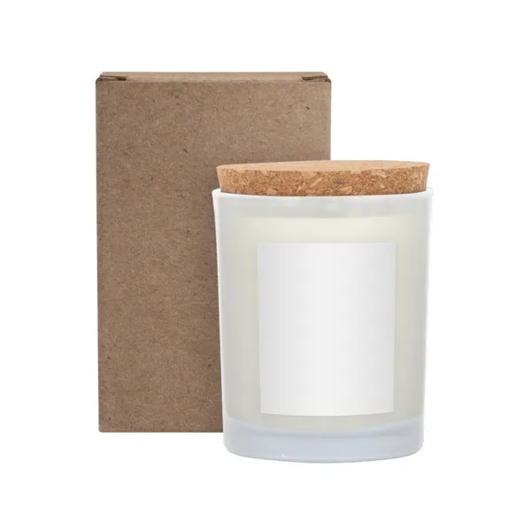 ZEN Niva 6oz Frosted Candle with Cork Lid view 3