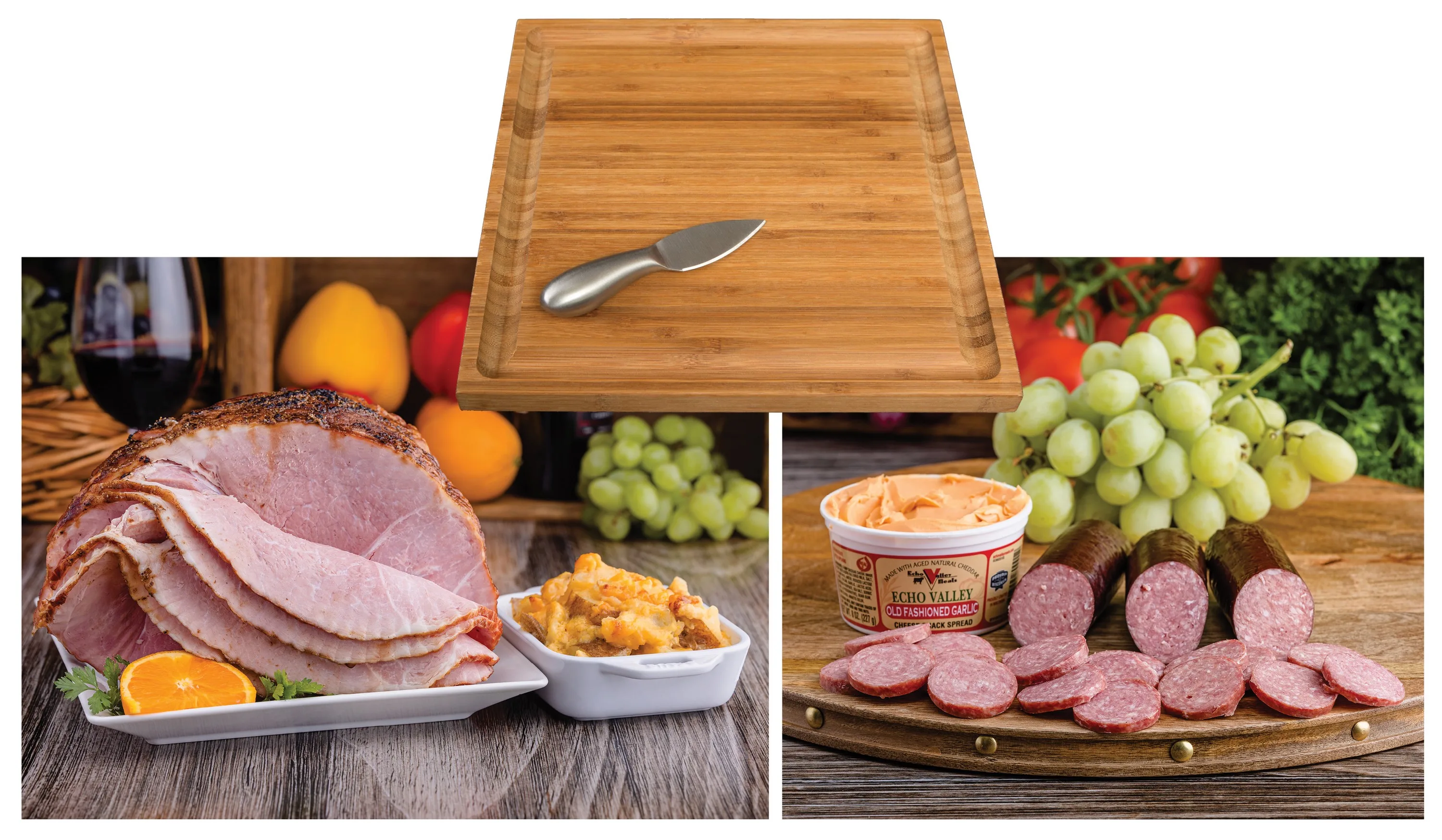 Echo Valley Meats - Spiral Ham & Sausage Platter w/Au Gratin Potatoes view 2