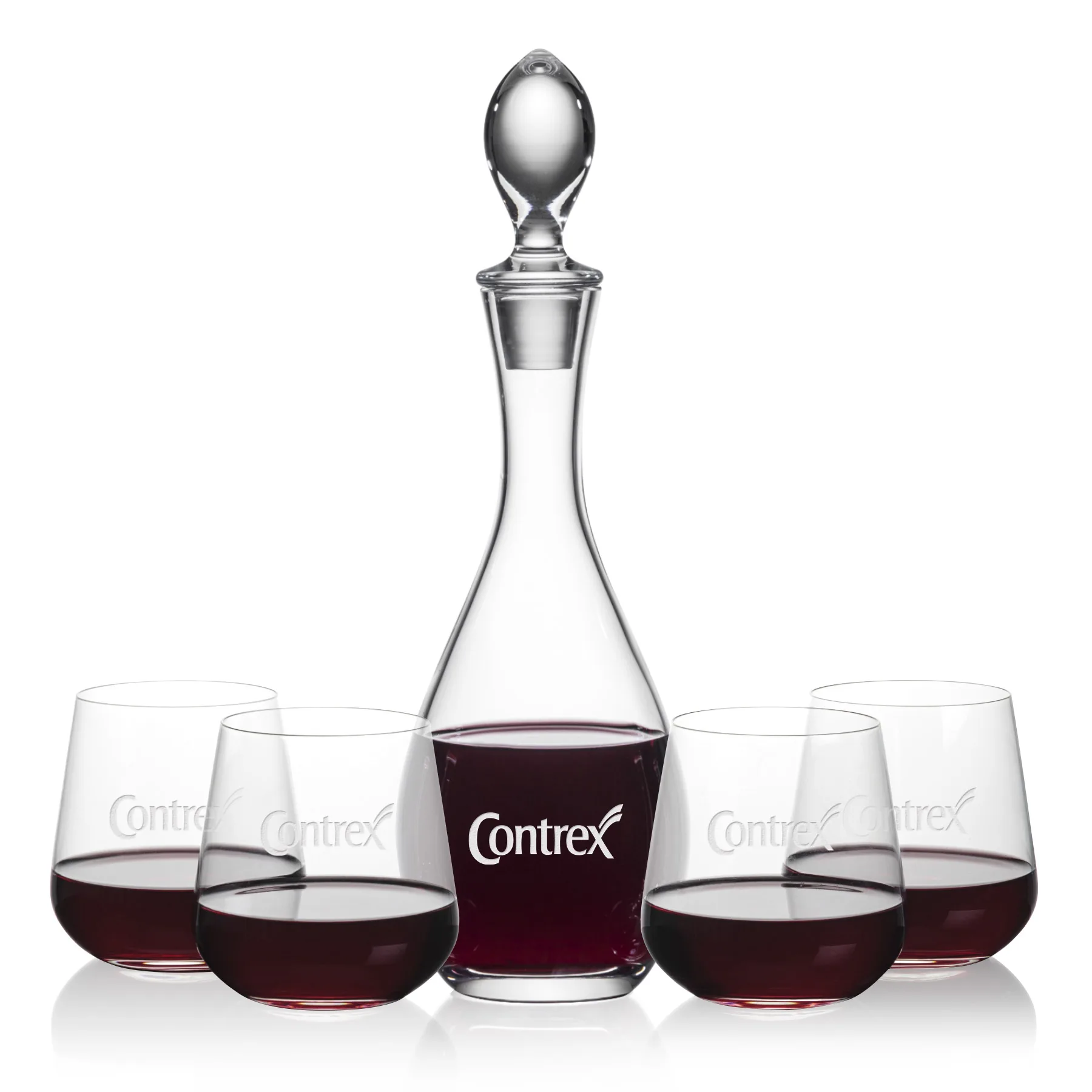 Decanter & 4 Stemless