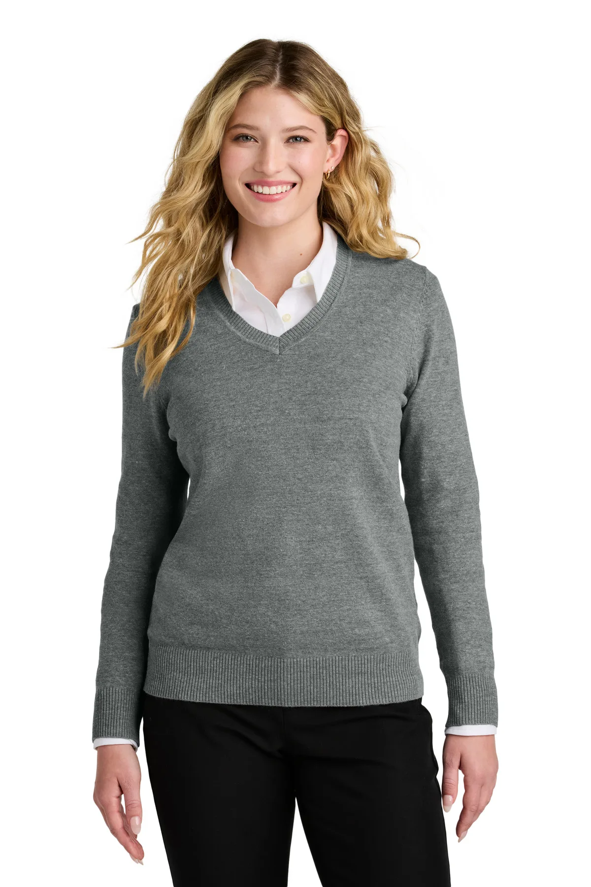 Port Authority® Women's Easy Care V-Neck Sweater view 4