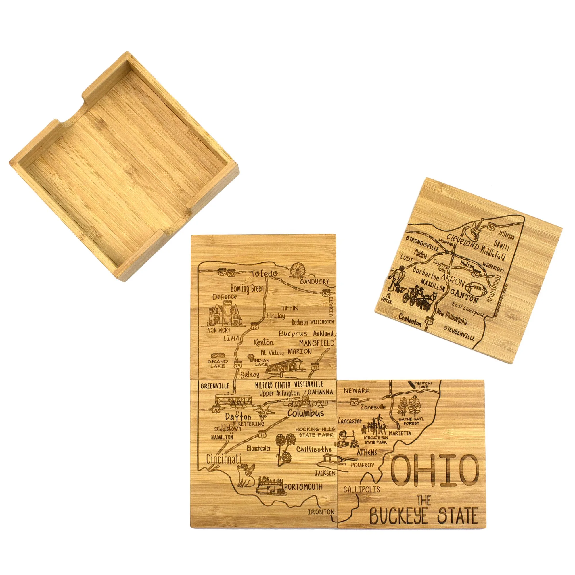 Ohio Puzzle Coaster Set view 7
