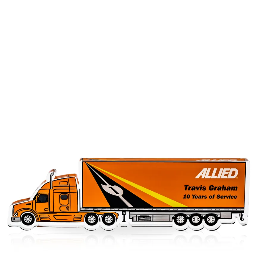 Acrylic Semi-Truck Award - UV Printed view 2