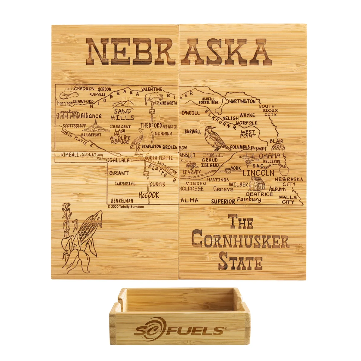 Nebraska Puzzle Coaster Set