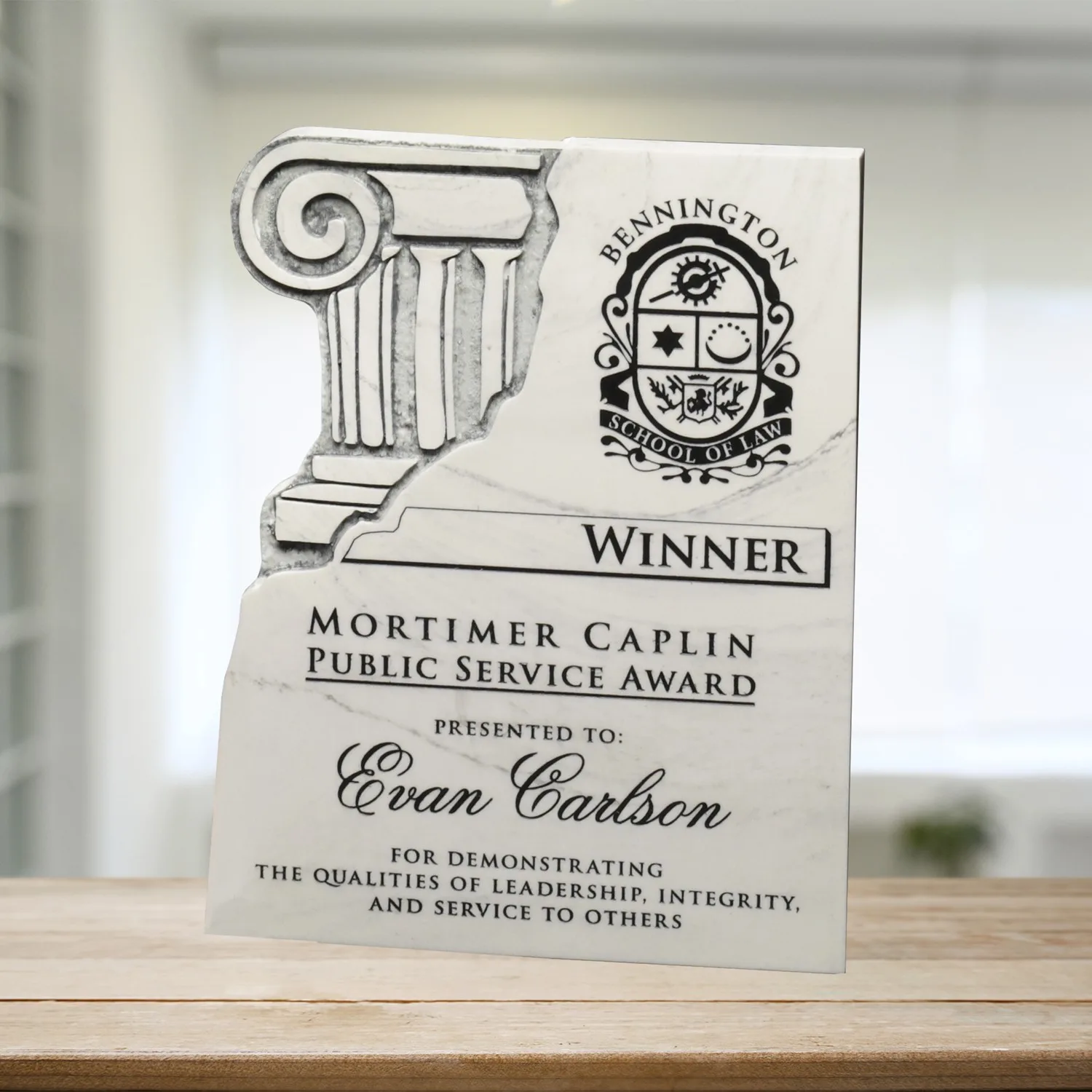 Chiseled Column Plaque 8" x 10"