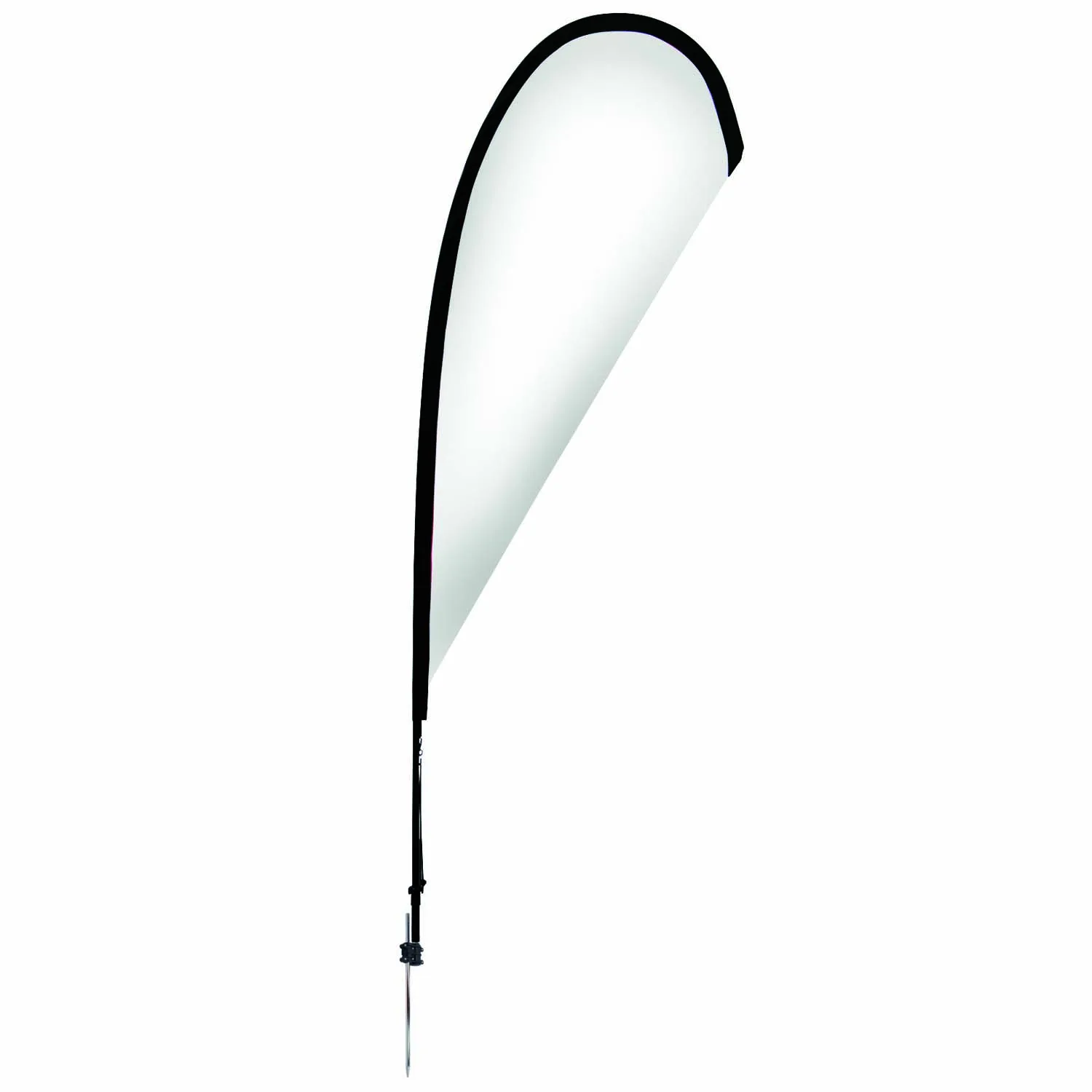 8' Premium Teardrop Sail Sign Flag, 1-Sided, Ground Spike view 2