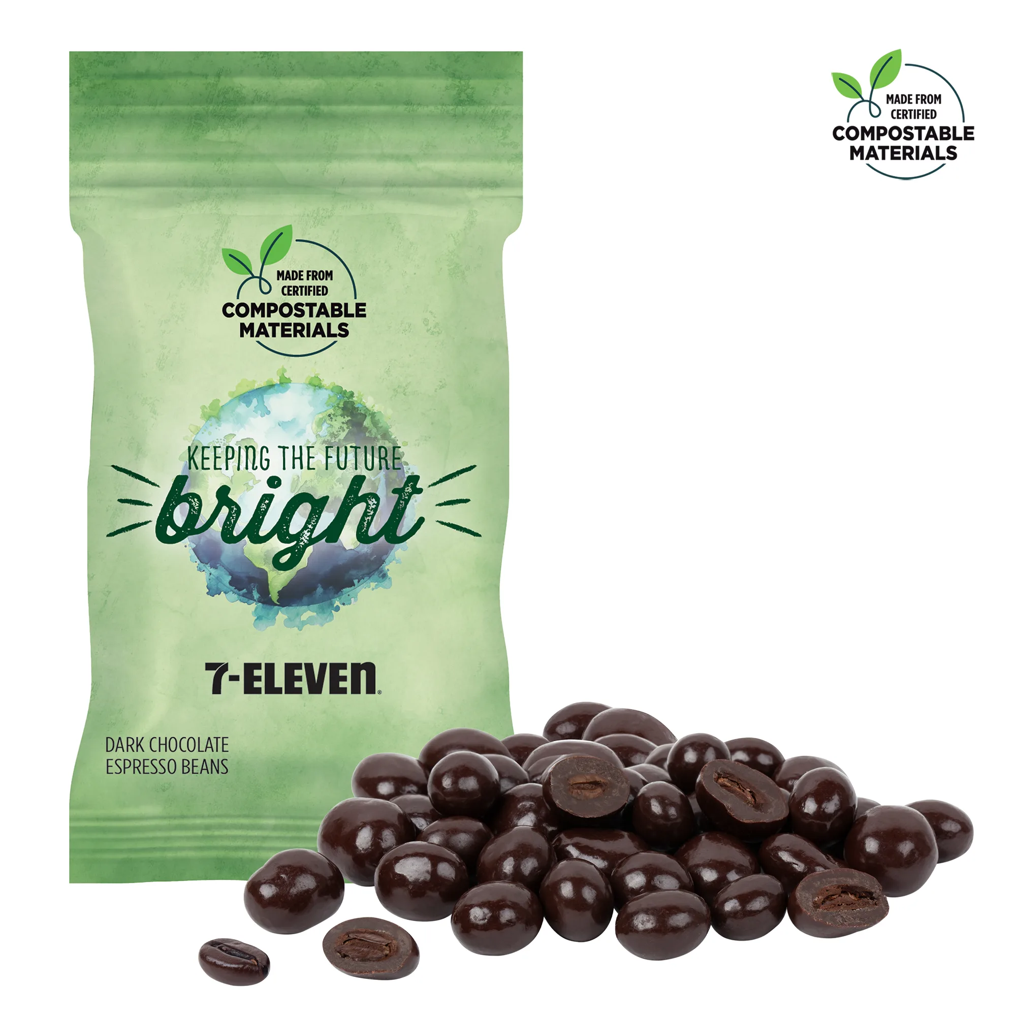 1 Oz. ECO-Digibag, Compostable & Full Color, Espresso Beans