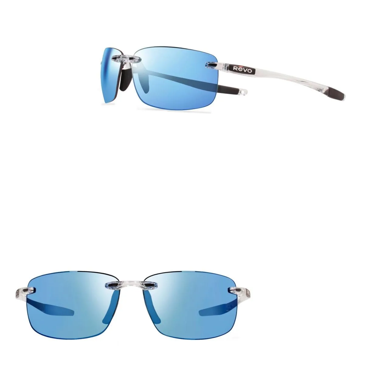 Revo Sunglasses Descend Xl Rimless - Crystal Blue