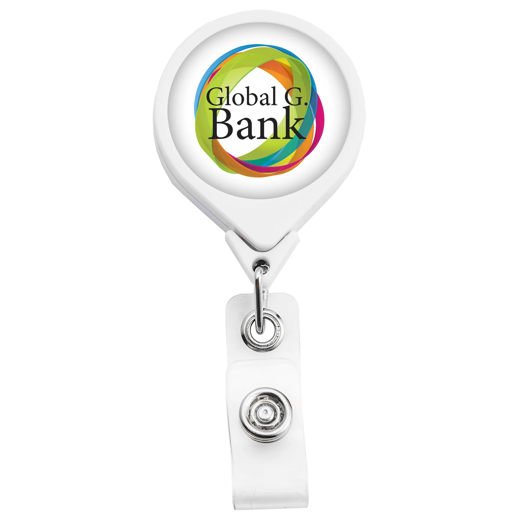 Magnet Back Jumbo Round Retractable Badge Reel view 7