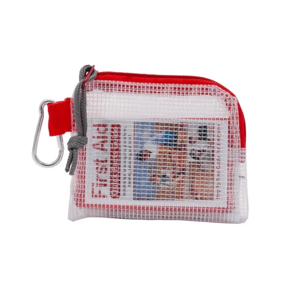 Outdoor Safety & First Aid Kit in a Zippered Clear Nylon Bag view 3