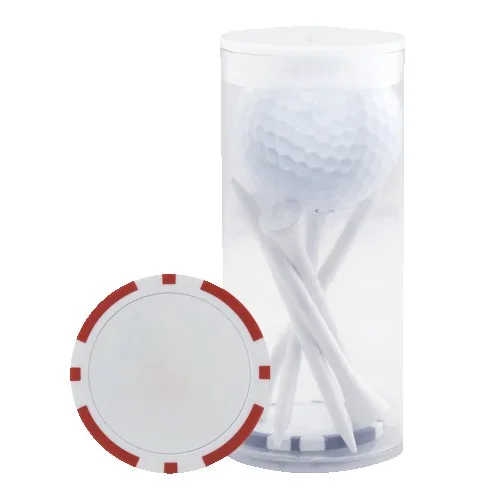 1 Ball & 5 Tee Tube w/ Poker Chip view 5