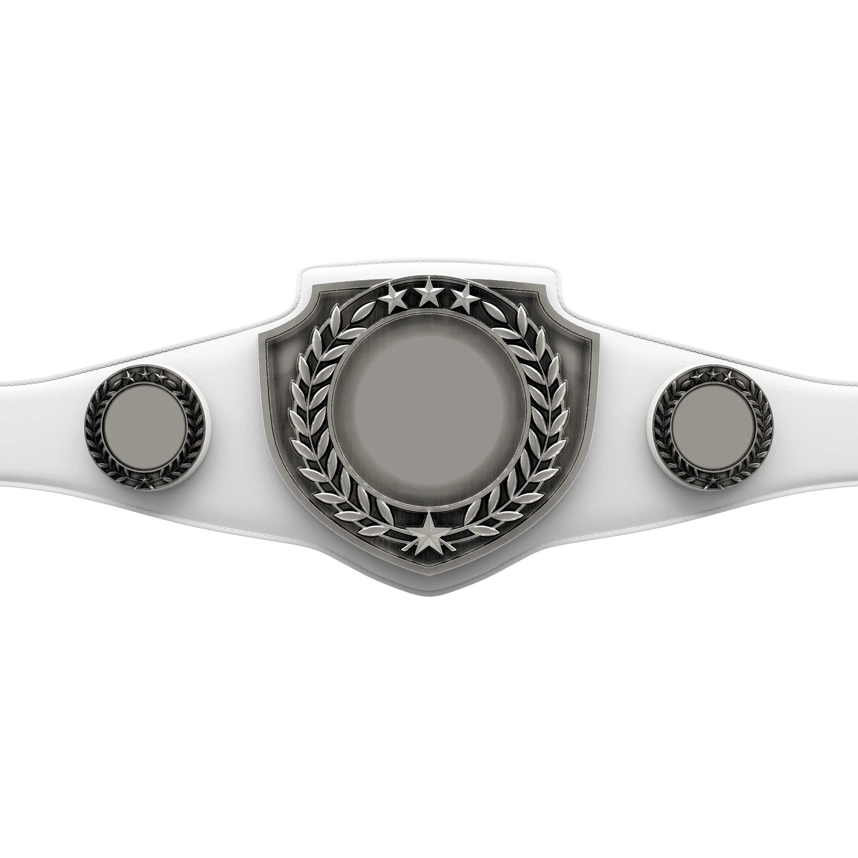 Vibraprint® Antique Shield Championship Belt in White view 2