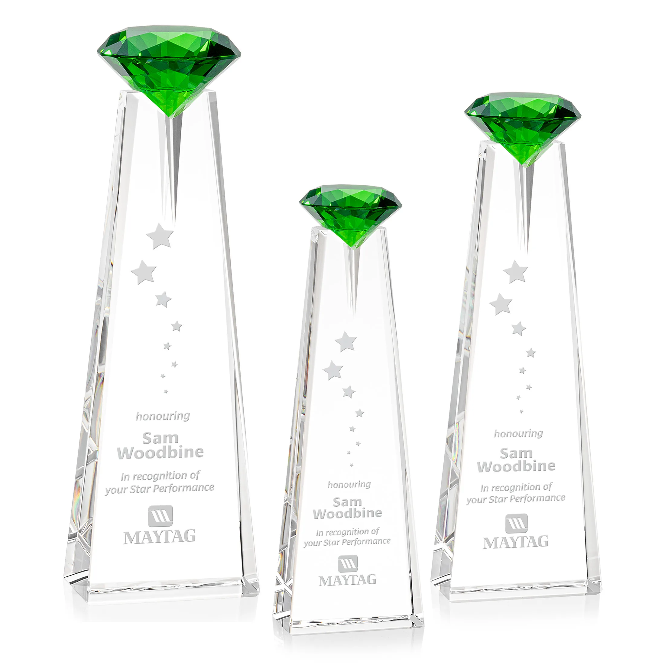 Deep Etch, Clear, Emerald