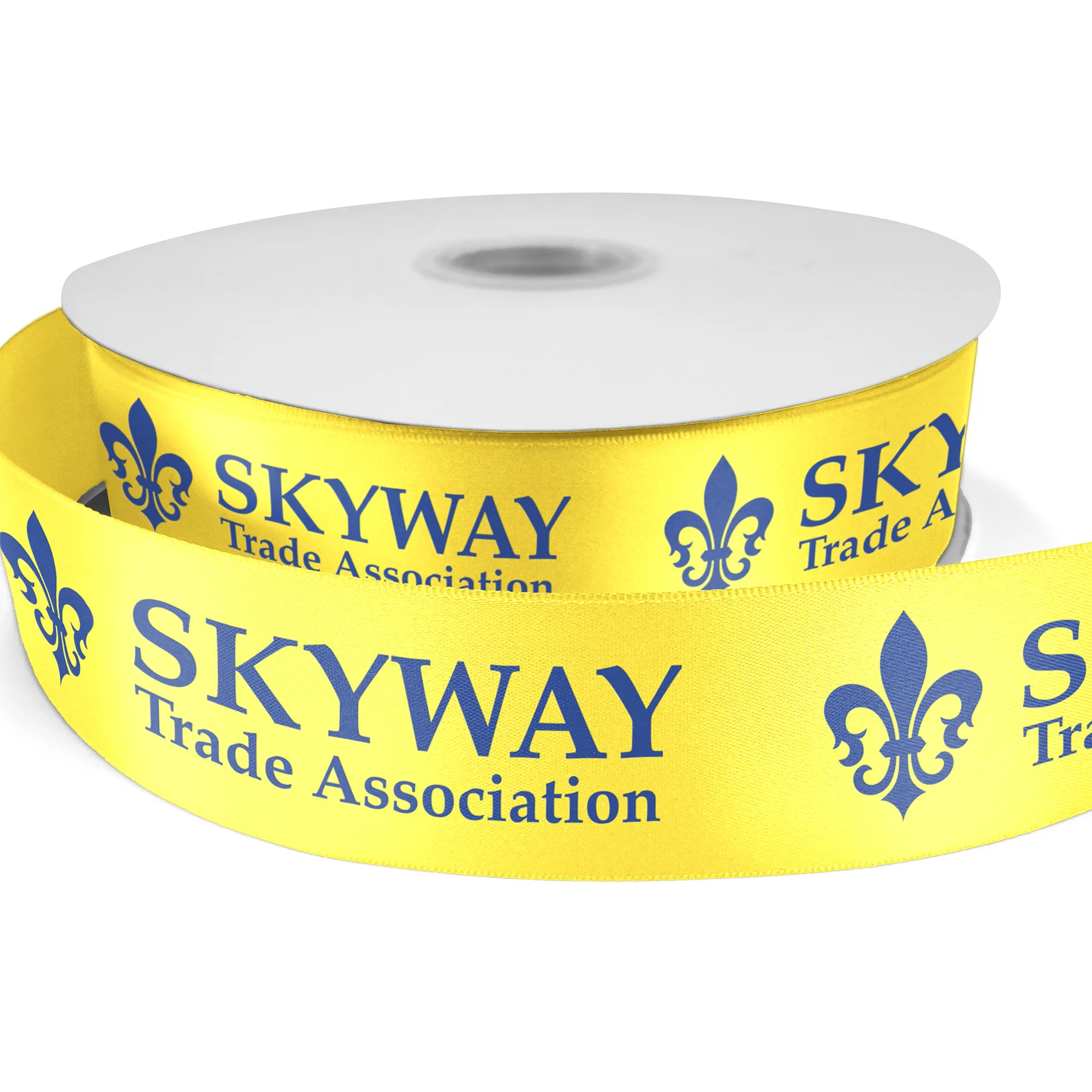 1 1/2" Bridal Satin Ribbon - 100yd Roll - Foil Print view 7