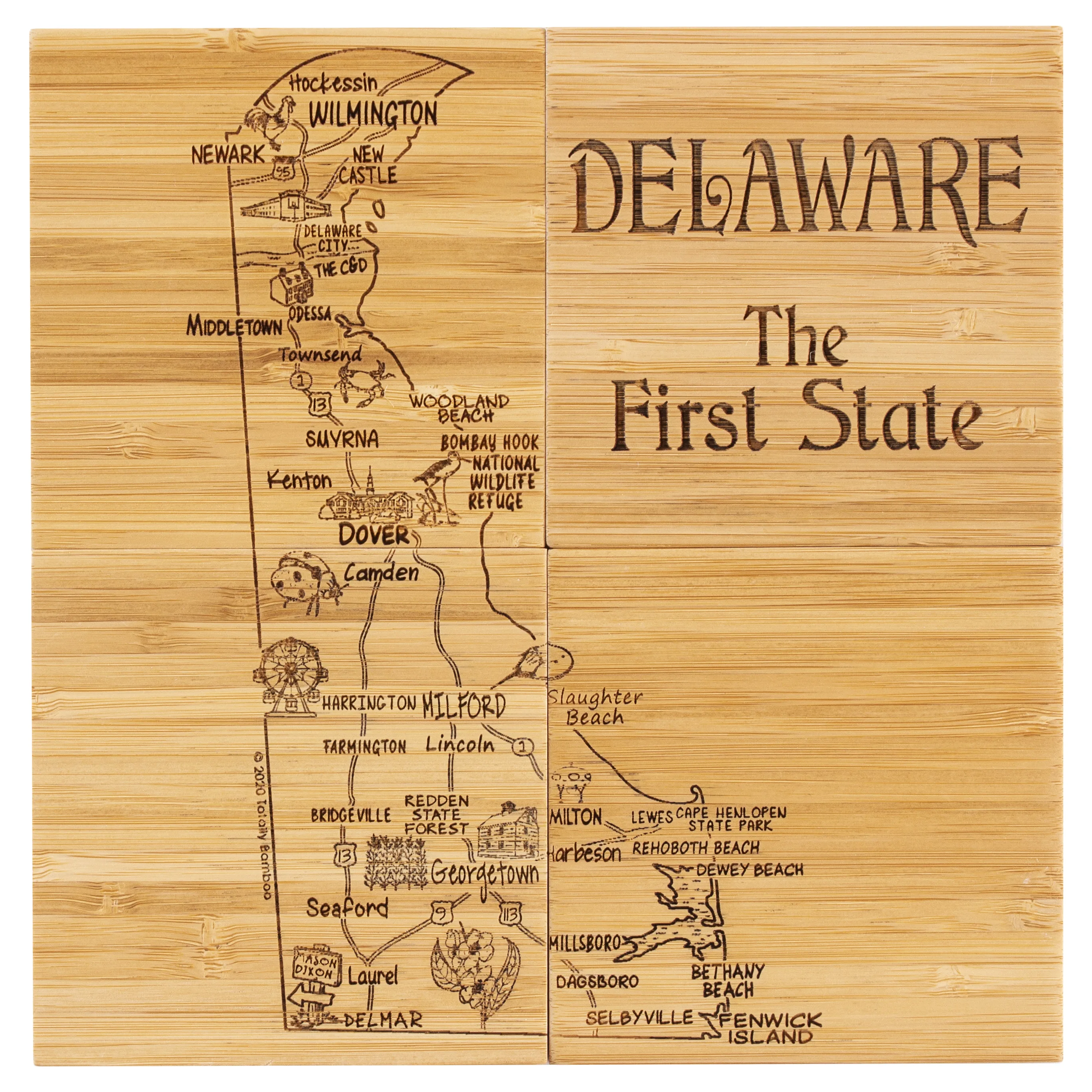 Delaware Puzzle Coaster Set view 2