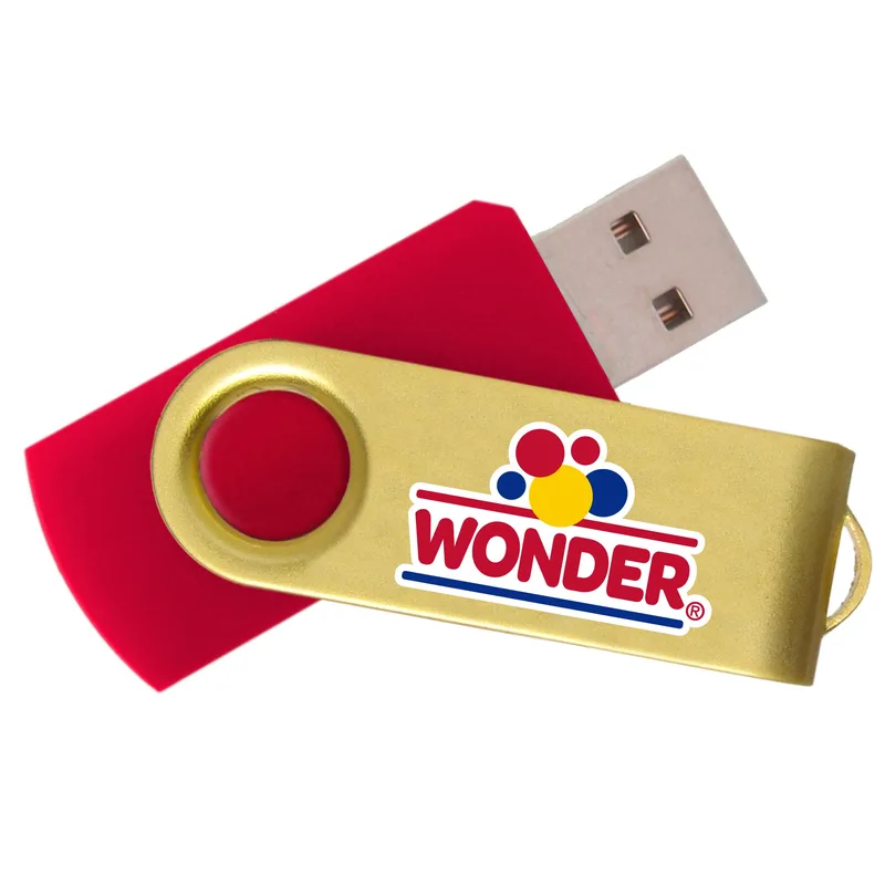 iClick® 3.0 Gold Swivel USB Flash Drive 32GB