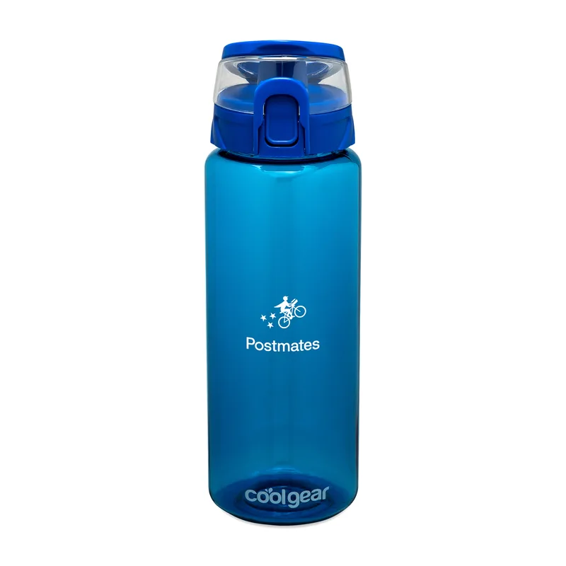 Cool Gear® Cylinder Bottle with Halo Lid - 32 Oz. - Blueberry