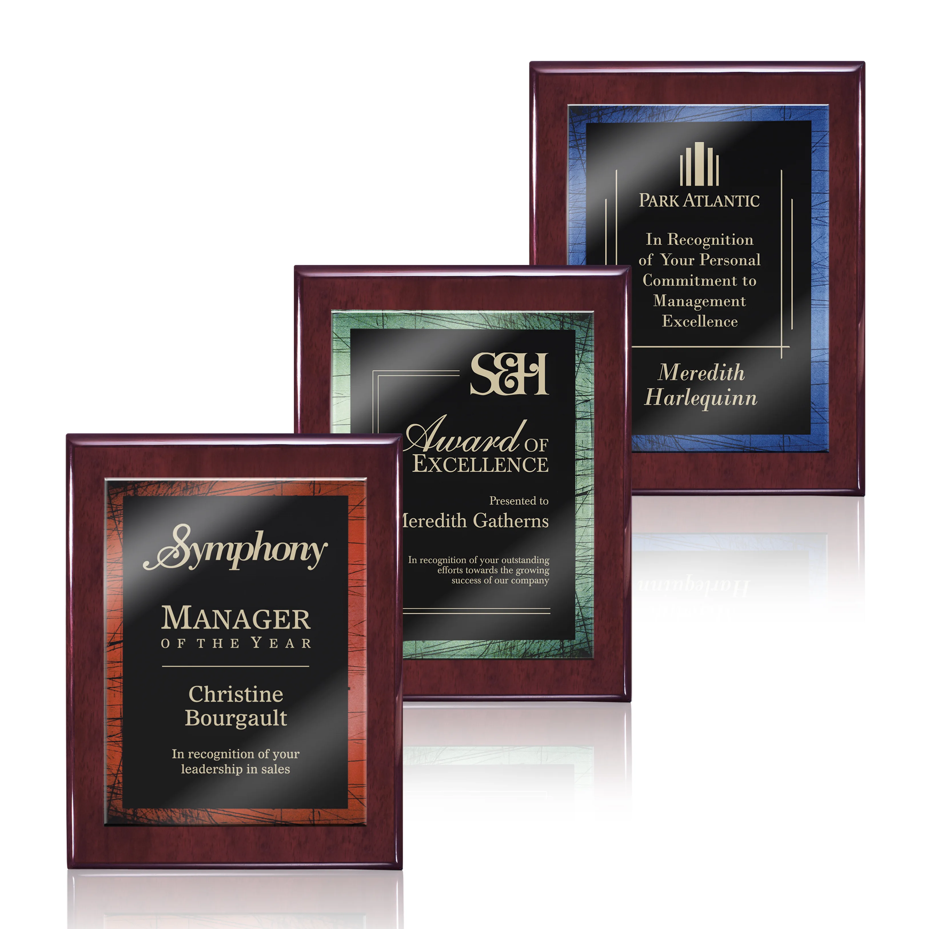 Oakleigh/Caprice Plaque - Rosewood Finish