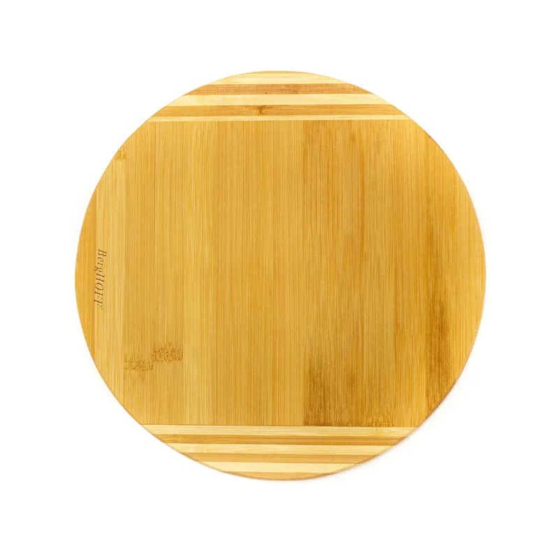 BergHoff Bamboo Round Cutting Board, Striped, 11.8X0.6"