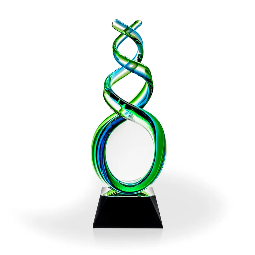 Elizabeth Art Glass Award - Black Base view 2
