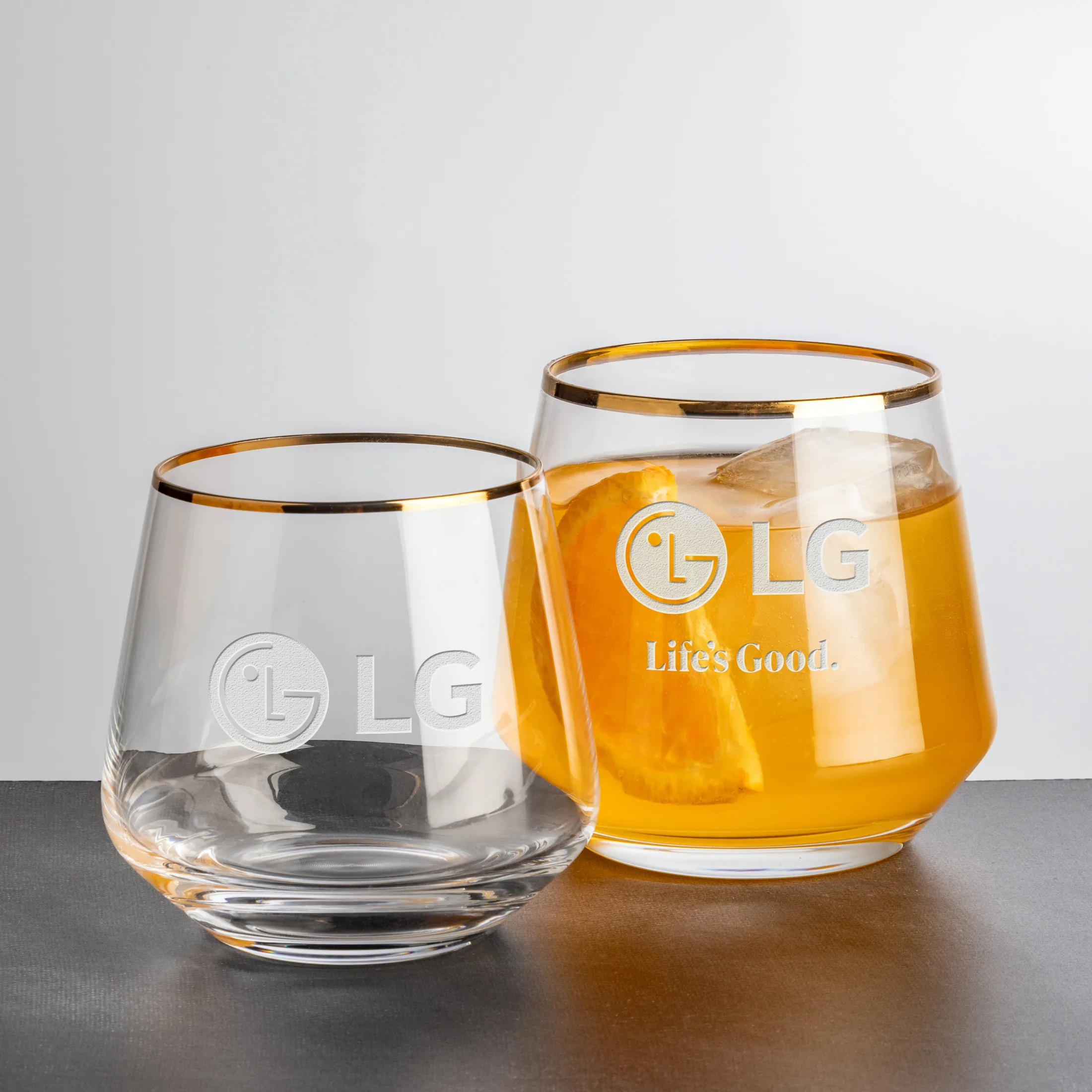 Glass Only, Deep Etch, Gold