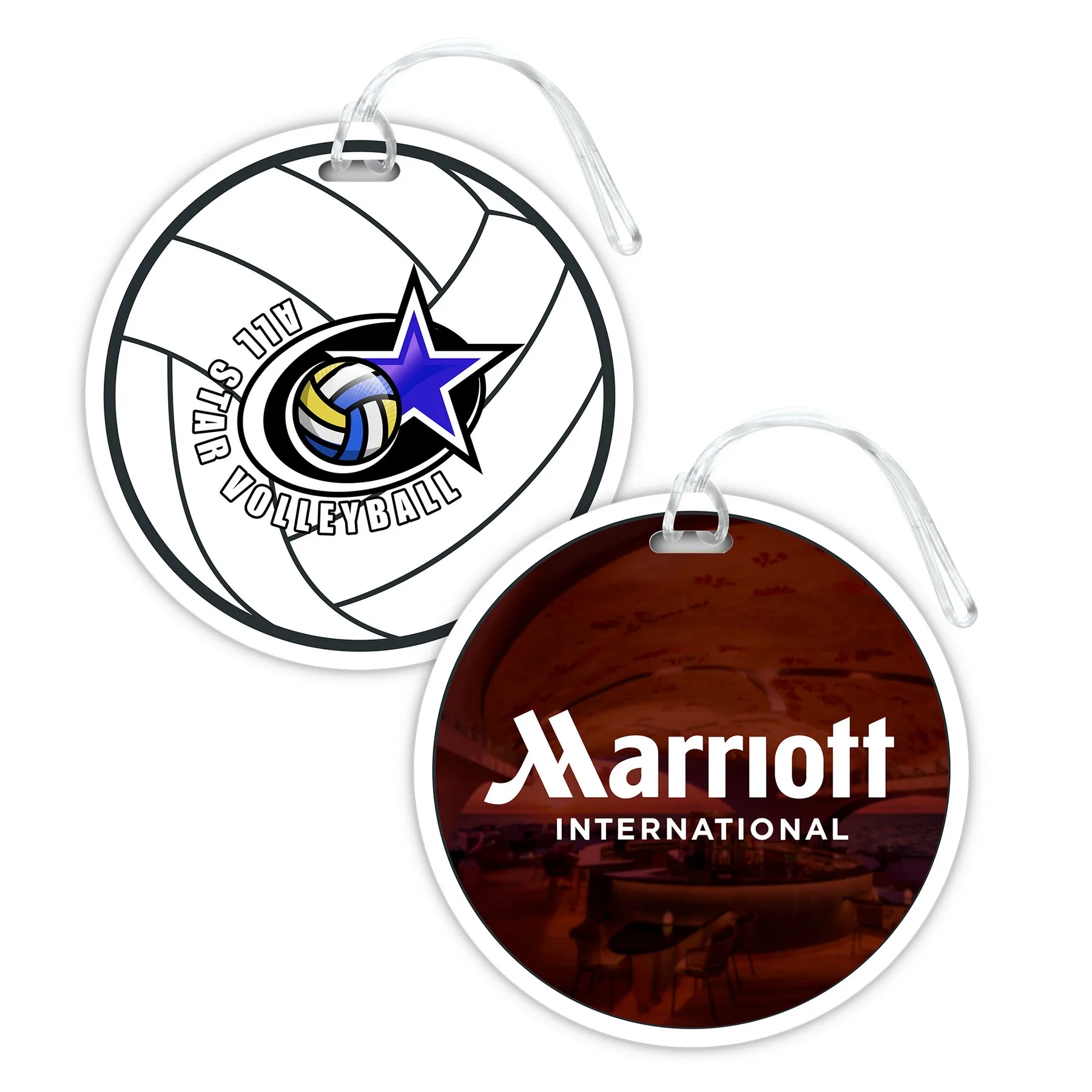 Custom Round Luggage Tag view 2