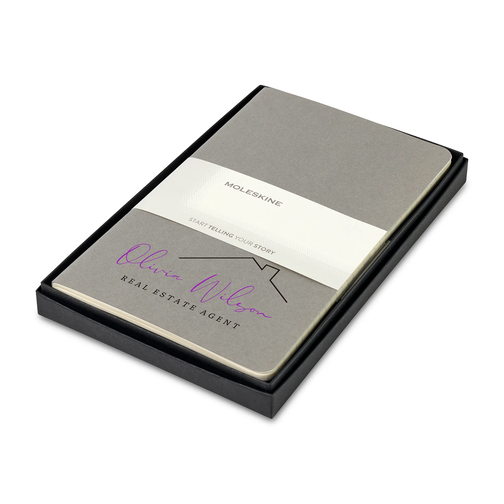 Moleskine® Large Cahier Gift Set - Pebble Grey