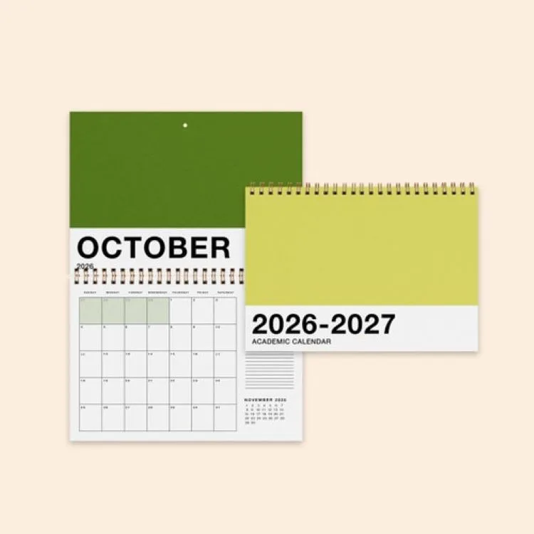 Academic Calendar - Small - Horizontal view 2