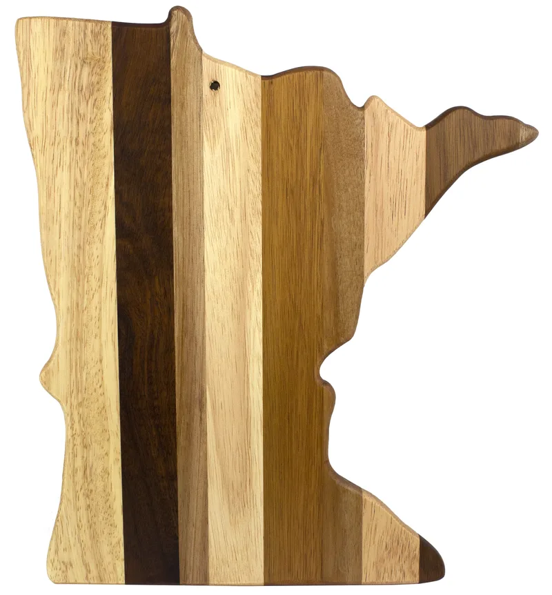 Rock & Branch® Shiplap Series Minnesota State Shaped Wood Serving & Cutting Board