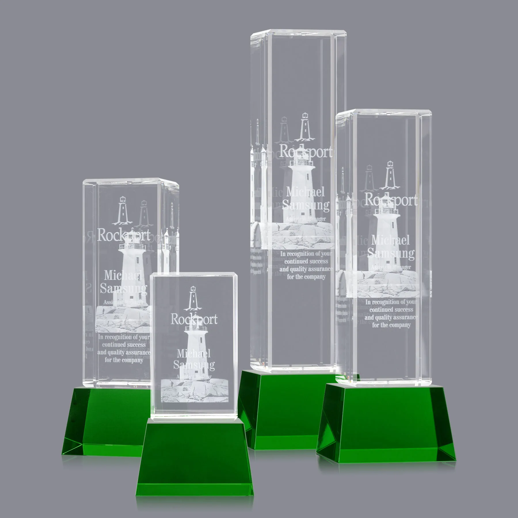 On Base, 3D Etching, Green