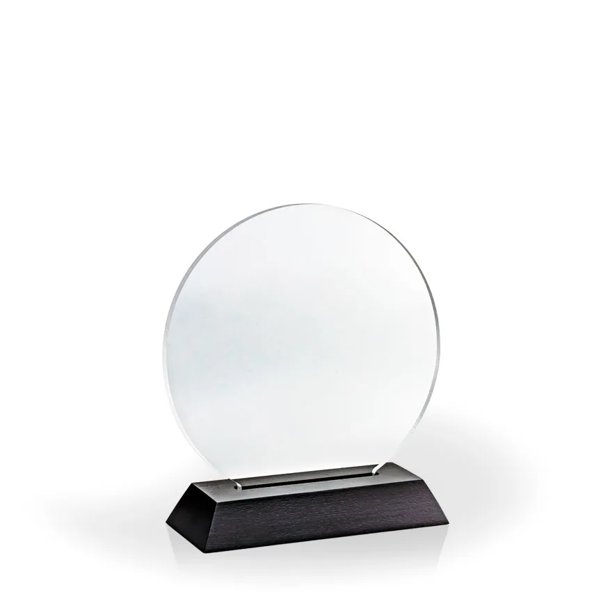 Circle of Excellence Award with Black Wood Base, Large - UV Print view 2