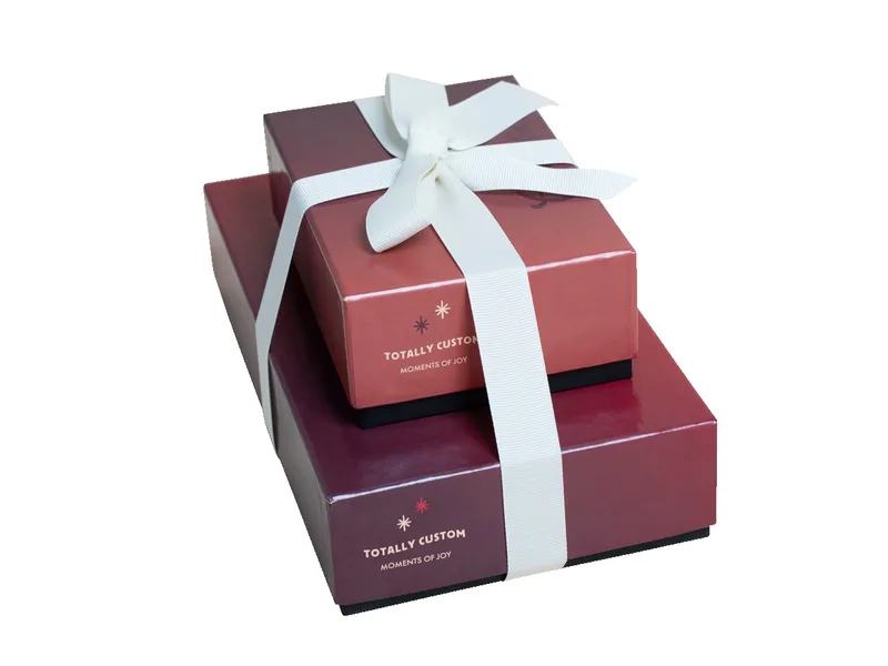 Delightful 2-Tiered Gift Tower with Luxury Custom Packaging