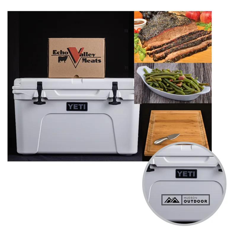 Echo Valley Meats - Brisket & Green Beans w/Yeti Tundra 45 Hard Cooler - White