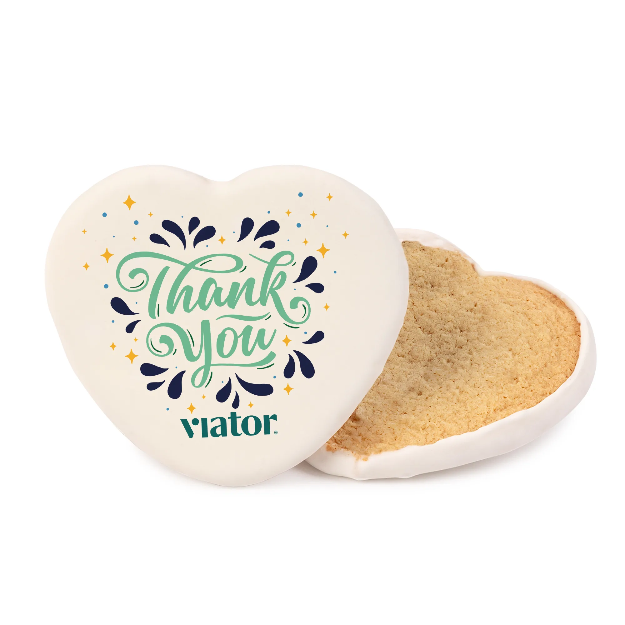 3" Iced Full Color Vanilla Cookie- Heart view 5