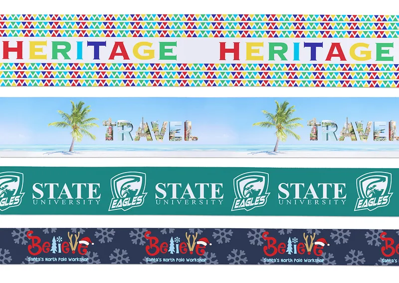 1 1/2" Badge Satin Ribbon - 100yd Roll - Sublimation