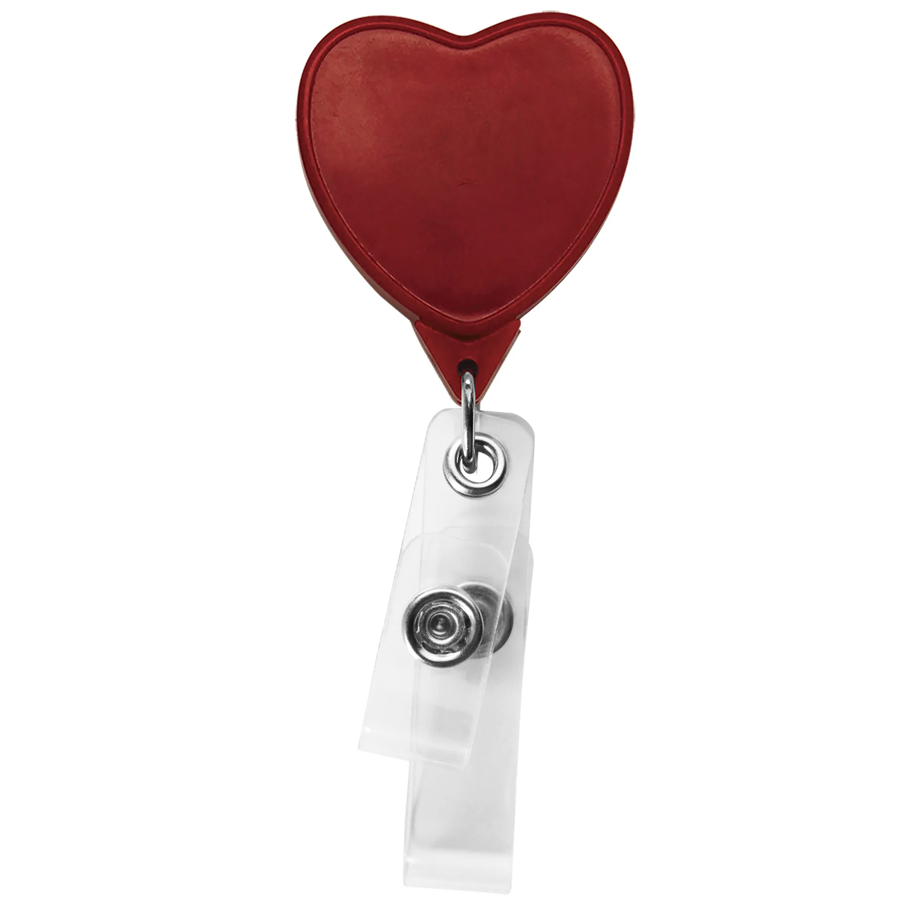 Anti-Microbial Heart 2 Strap Retractable Badge Reel view 2