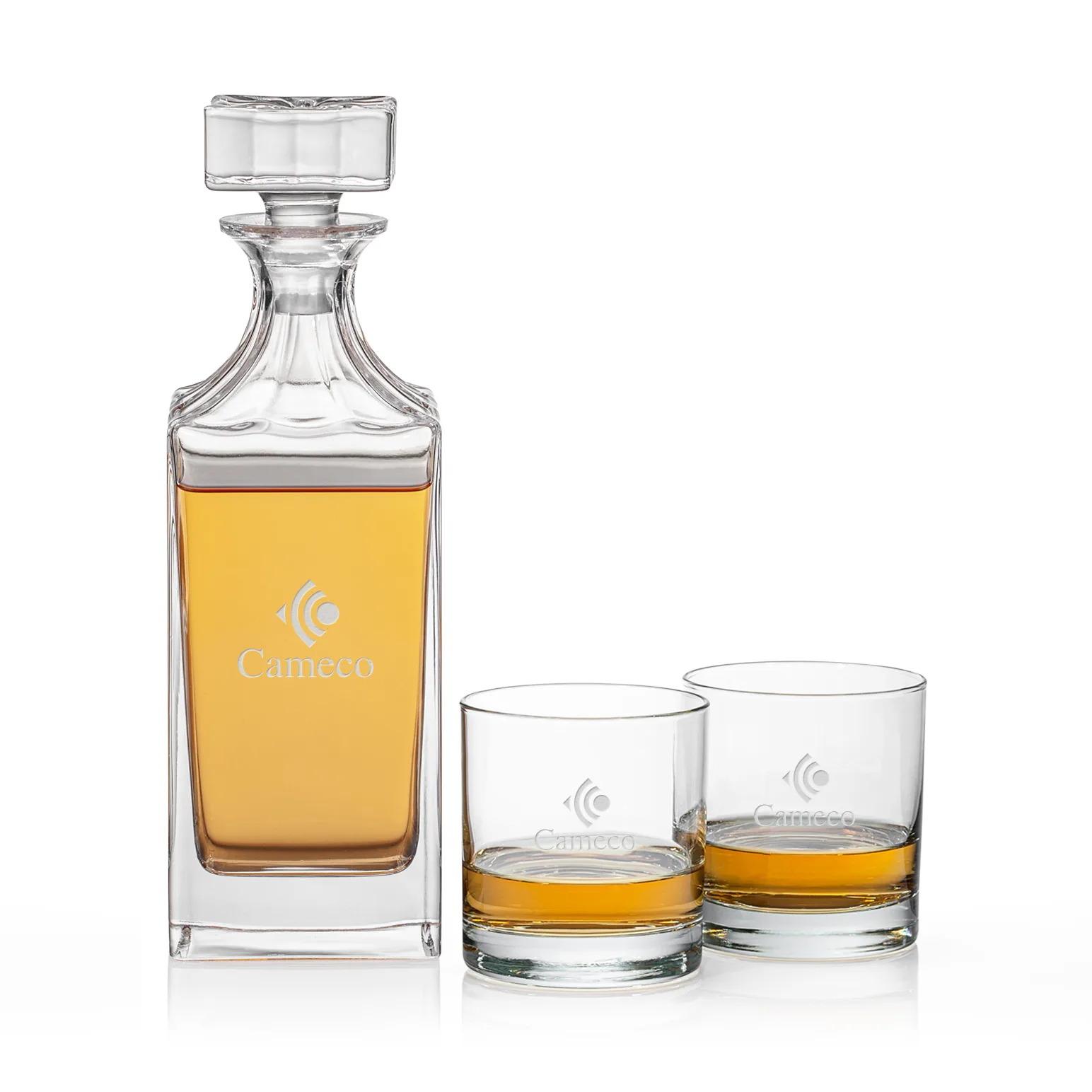 Decanter Set, Deep Etch, Decanter & 2 OTR