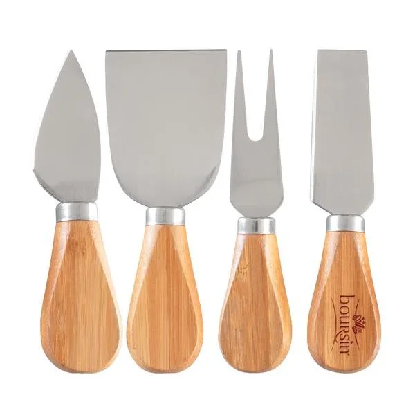 4- Piece Bamboo Cheese Tool Set view 3
