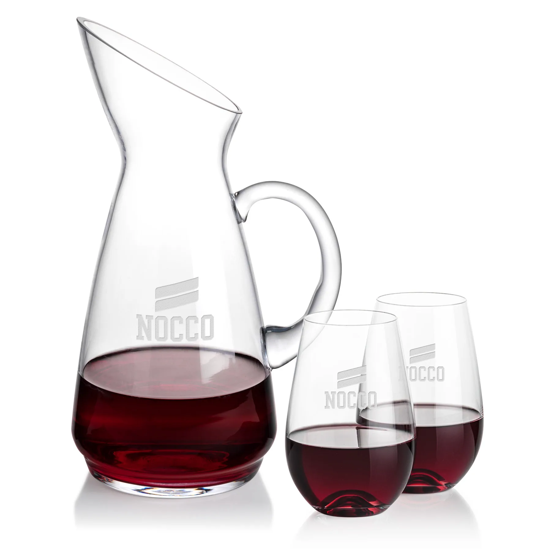 Taroni Carafe & Boston Stemless Wine