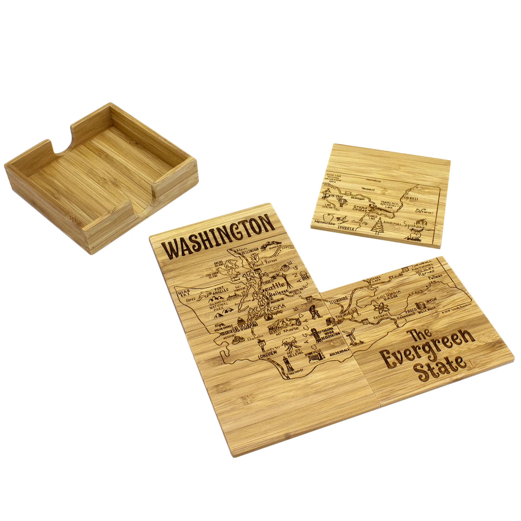 Washington Puzzle Coaster Set view 4