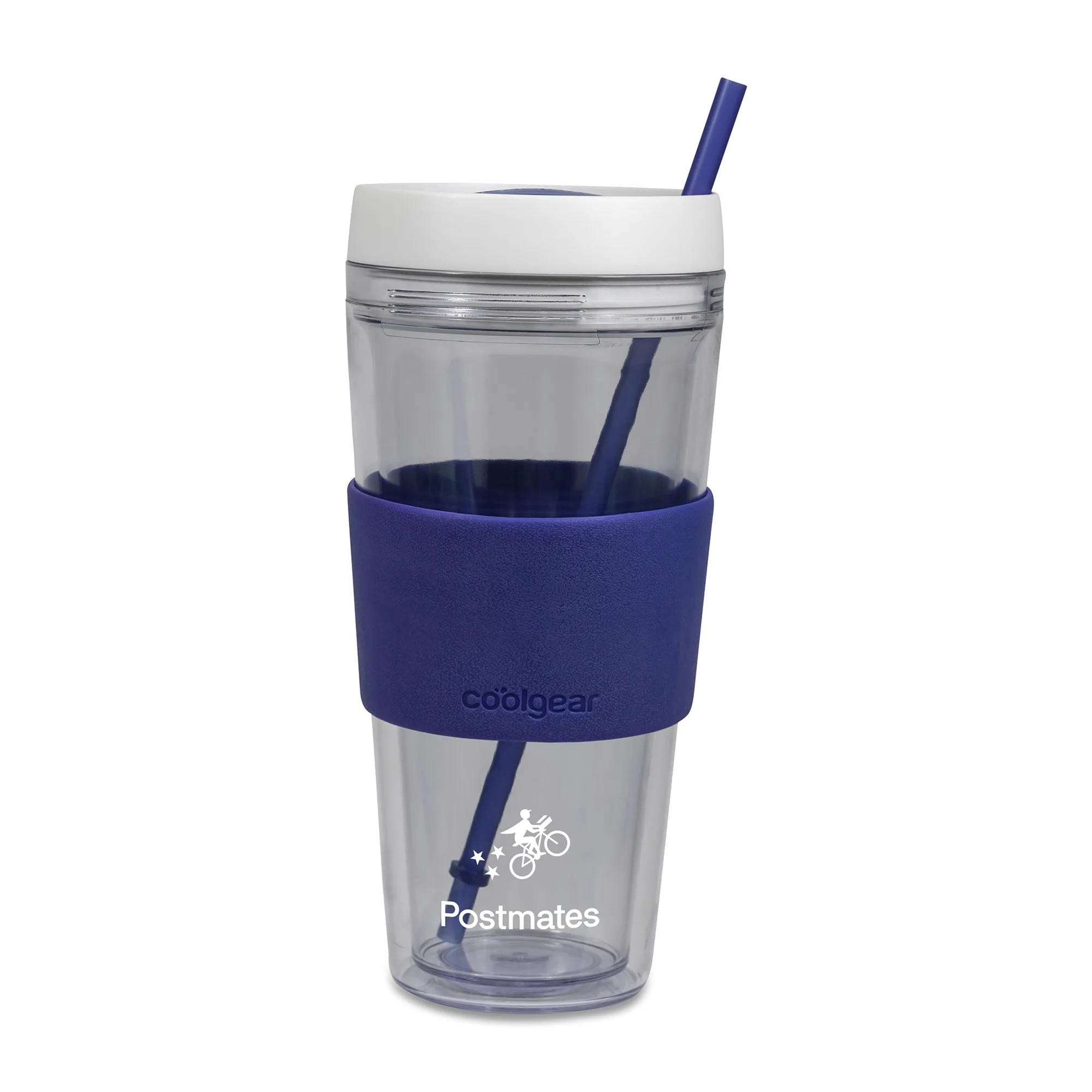 Cool Gear® Callisto Chiller Clear Straw Bottle - 24 Oz. - Blue