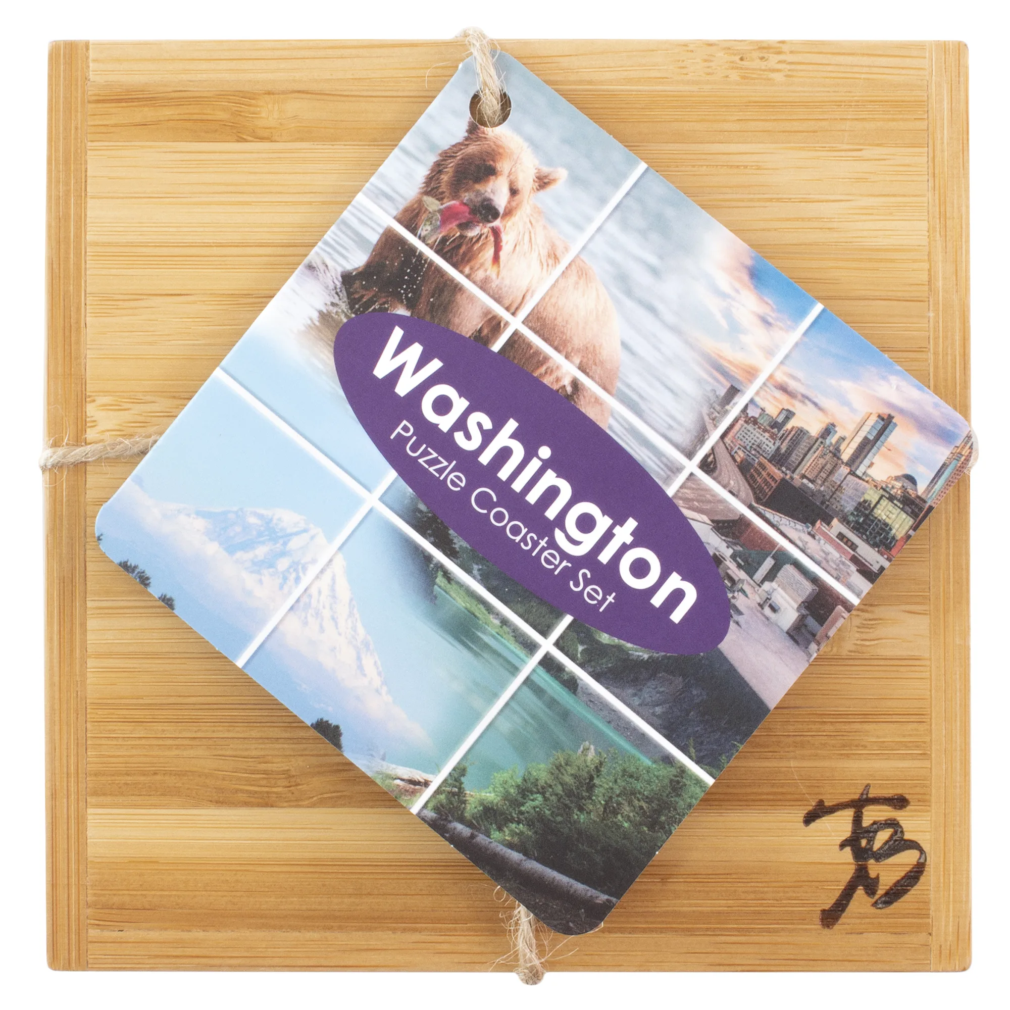 Washington Puzzle Coaster Set view 3