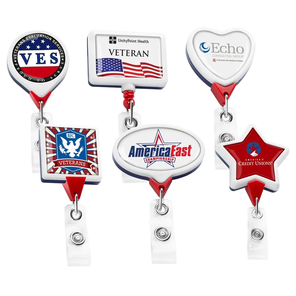 Jumbo Patriot Retractable Badge Reels