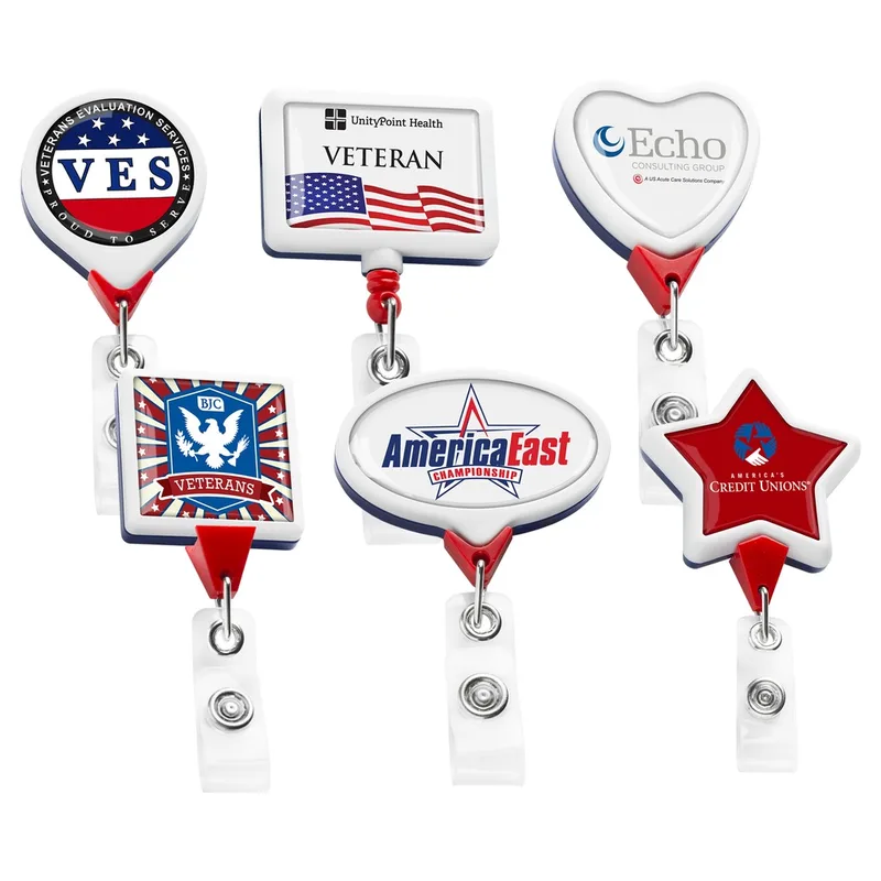 Jumbo Patriot Retractable Badge Reels
