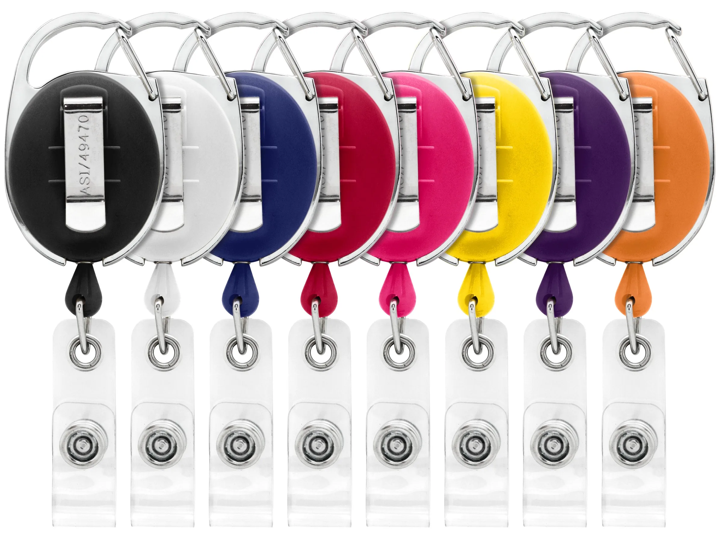 Bubble Carabiner Retractable Badge Reel w/belt clip view 2