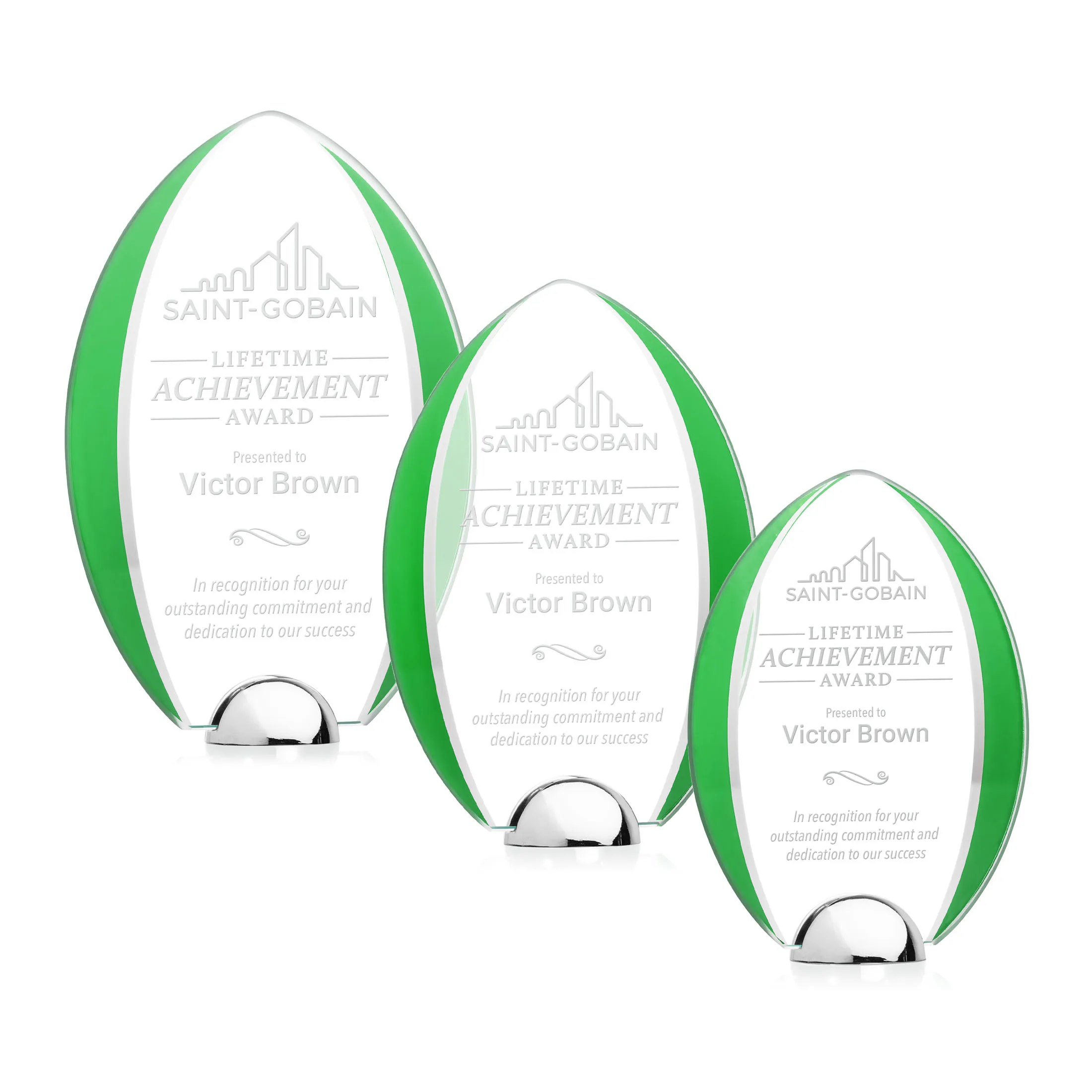 Deep Etch, Chrome, Green