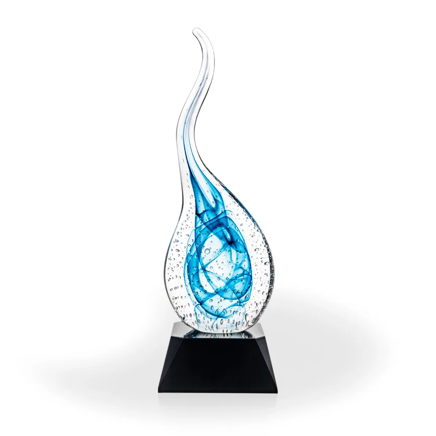 Milton Art Glass Award - Black Base view 2